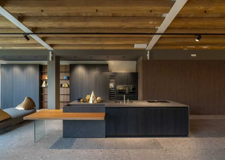 Cucina Moderna lineare in essenza di rovere Filo 01 di Dibiesse