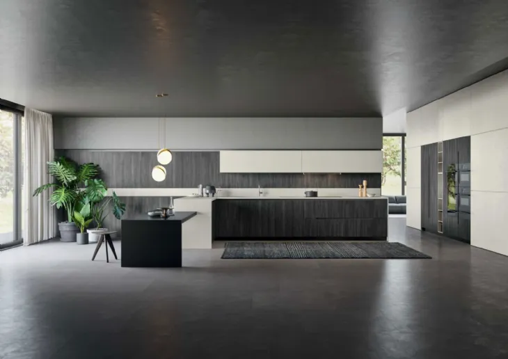 Cucina Moderna lineare Lesmo 02 in melaminico di Dibiesse