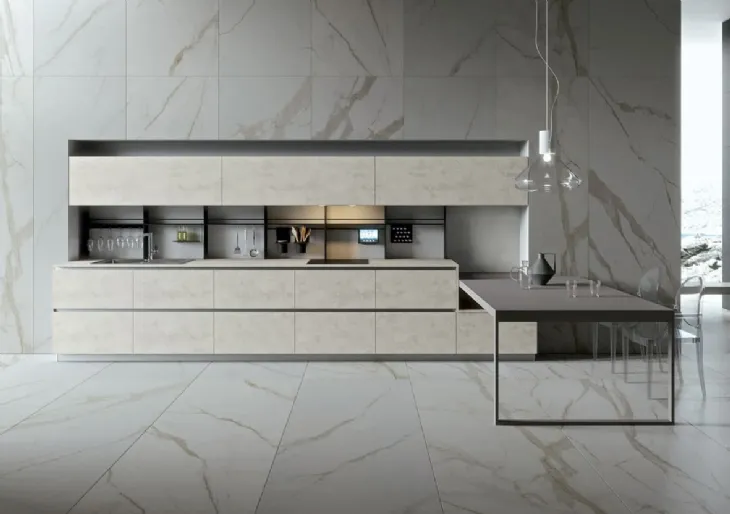 Cucina Moderna lineare Play Time 02 in laminato di Dibiesse
